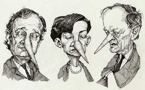 Paul Martin, Sheila Cobbs and Jean Chretien, three politicians caught lying to the people. 